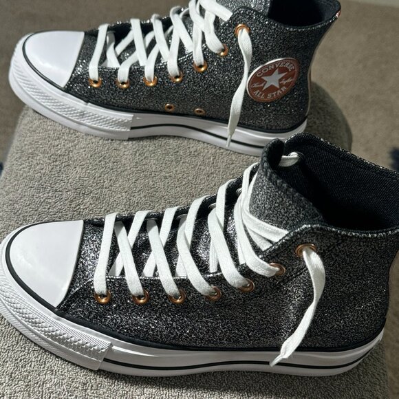 Chuck Taylor All Star Lift Platform Metallic Glitter - Picture 2 of 13